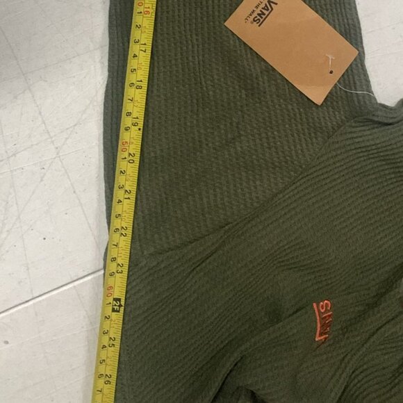 VANS WOMEN’S Size VN0A4SCAKCZ LORRAINE LONG SLEEVE THERMAL TOP LOGO Green Cotton - Picture 9 of 13